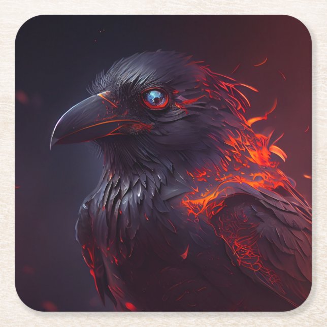 Porta-copo De Papel Quadrado Crow (Frente)