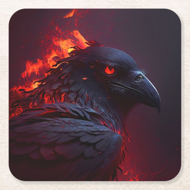 Porta-copo De Papel Quadrado Crow (Frente)