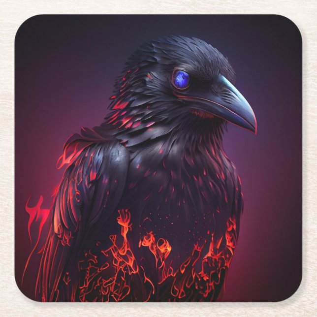 Porta-copo De Papel Quadrado Crow (Frente)