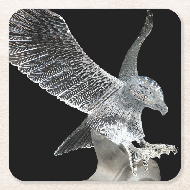 Porta-copo De Papel Quadrado Crystal Eagle (Frente)