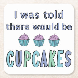 Porta-copo De Papel Quadrado Cupcakes