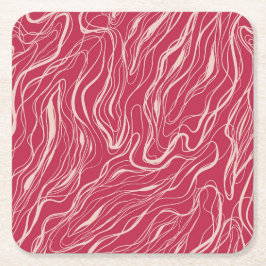 Porta-copo De Papel Quadrado Curvas de esboços