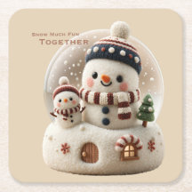 Cute Needle Felted Snowman Snowglobe