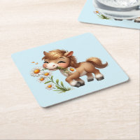 Cute Pony Eating Daisies