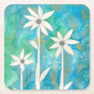 Porta-copo De Papel Quadrado Daisies I