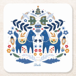 Porta-copo De Papel Quadrado Dala Horse - Home Sweet Home