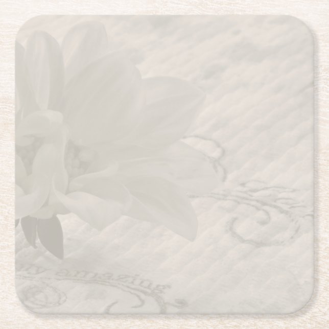 Porta-copo De Papel Quadrado Dália Verdadeiramente Incrível (Frente)