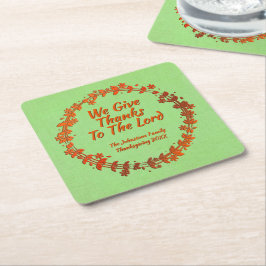 Porta-copo De Papel Quadrado Damos Obrigados Ao Nome Do Lorde Wreath