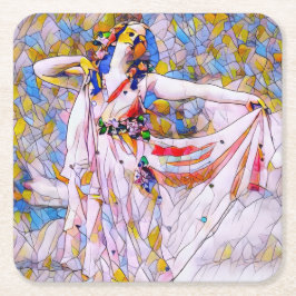 Porta-copo De Papel Quadrado Dançarino de Vidro Arrumado