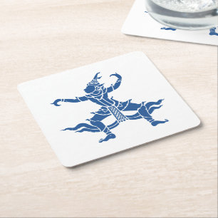 Porta-copo De Papel Quadrado Dançarino Tailandês ⚠ Sinal ⚠ Tailândia