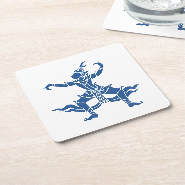 Porta-copo De Papel Quadrado Dançarino Tailandês ⚠ Sinal ⚠ Tailândia (Inclinado)