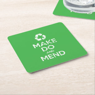 Porta-copo De Papel Quadrado Dar Conta e Remendar