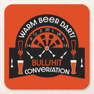 Porta-copo De Papel Quadrado Dardos de Pub Clássicos