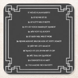 Porta-copo De Papel Quadrado Das Kölsche Grundgesetz – Köln Cologne Jugendstil