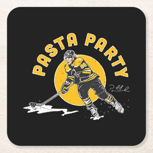 Porta-copo De Papel Quadrado David Pastrnak (Frente)