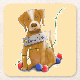 Porta-copo De Papel Quadrado DE/GB Pappuntersetzer Hund/Paper coasters dog