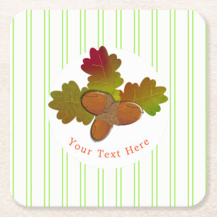Porta-copo De Papel Quadrado De Little Acorns Rustic Autumn Fall