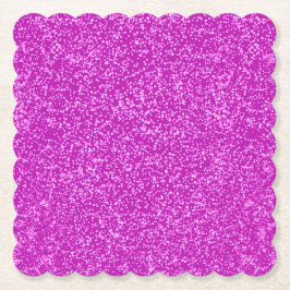 Porta-copo De Papel Quadrado de Luxe Glam Burgundy Glitter Scalloped