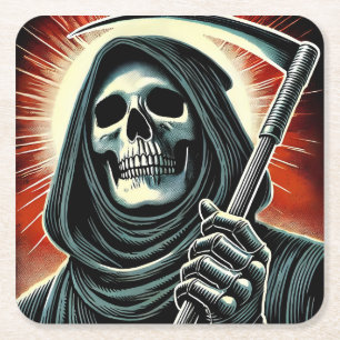 Porta-copo De Papel Quadrado death character illustration