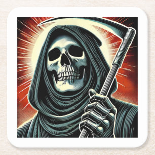 Porta-copo De Papel Quadrado death character illustration