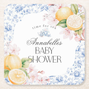 Porta-copo De Papel Quadrado Decoração do Chá de fraldas do Partido Chinoiserie