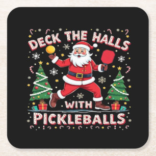 Porta-copo De Papel Quadrado Decore Os Corredores Com Pickleballs