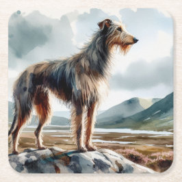 Porta-copo De Papel Quadrado Deerhound Escocês