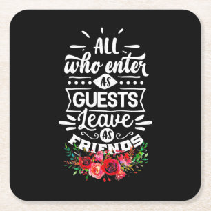 Porta-copo De Papel Quadrado Deixar como Amigos