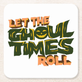 Porta-copo De Papel Quadrado Deixe os tempos de fantasma rolar