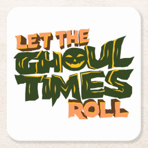 Porta-copo De Papel Quadrado Deixe os tempos de fantasma rolar