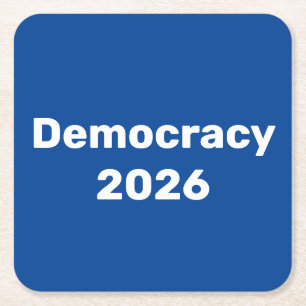 Porta-copo De Papel Quadrado Democracia 2026 Eleições de Médio Prazo