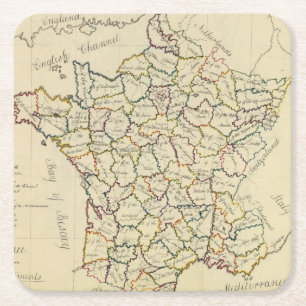 Porta-copo De Papel Quadrado Departamentos de France