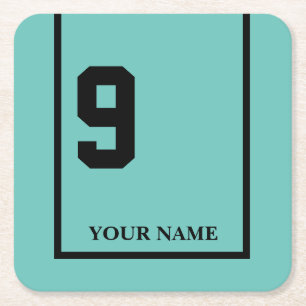 Porta-copo De Papel Quadrado Derby Horse Race Turquoise 9 Personalizada