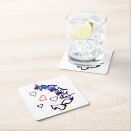 Porta-copo De Papel Quadrado Desencadear minhas Portas copos de papel cardíaco