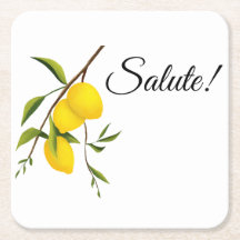 Desenho de ramo de limão com Salute!