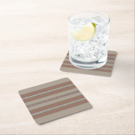 Porta-copo De Papel Quadrado Desert Mosaic Stripes