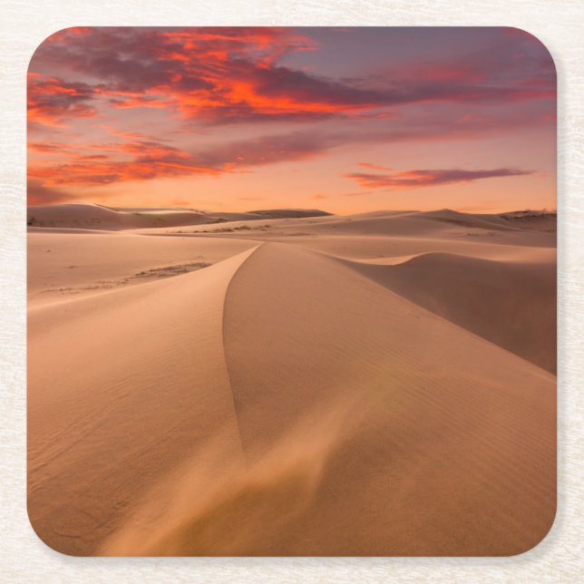 Porta-copo De Papel Quadrado Desertos | Desert Emirados Árabes Unidos (Frente)