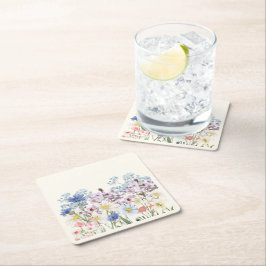 Porta-copo De Papel Quadrado Desi Floral