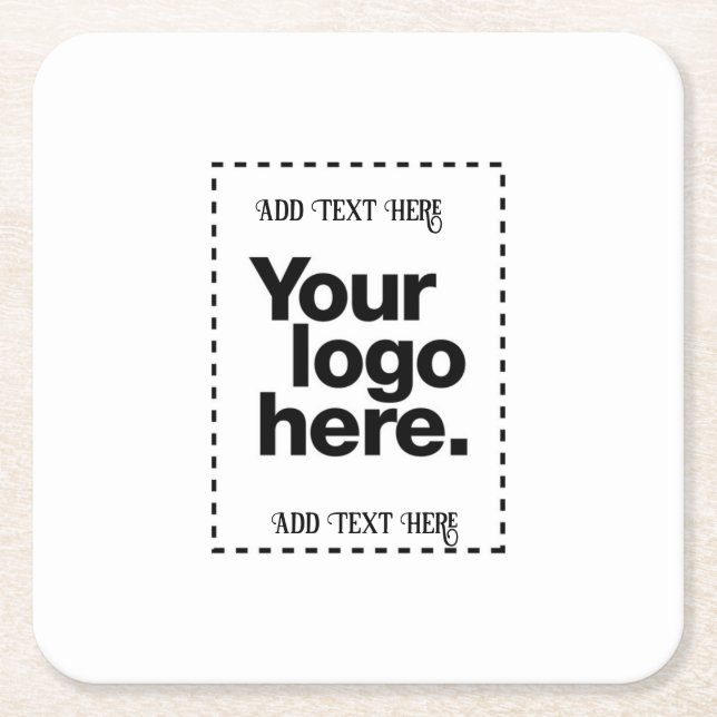 Porta-copo De Papel Quadrado Design (Frente)