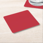 Porta-copo De Papel Quadrado Design Cativante de Fundo Vermelho com Borda Branc<br><div class="desc">6 Porta-copos de Papel Quadrados Personalizados para Qualquer Evento.</div>