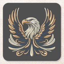 Design de bordado de águia majestosa