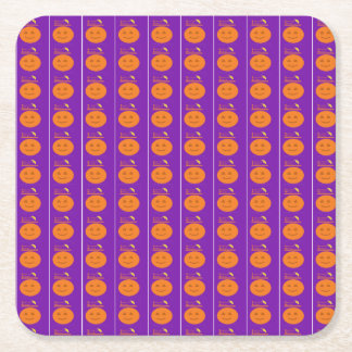 Porta-copo De Papel Quadrado Design de fantasia Pumpkin Purple Paper Porta copo