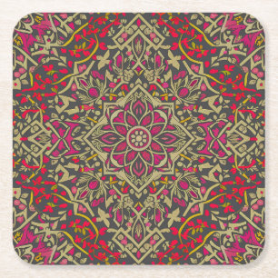 Porta-copo De Papel Quadrado Design de Rug Oriental Tradicional