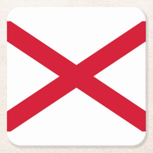 Porta-copo De Papel Quadrado Design de Sinalizador do Estado do Alabama