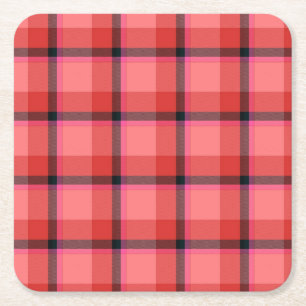 Porta-copo De Papel Quadrado Design do Tartan
