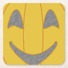 Porta-copo De Papel Quadrado Design Halloween Laranja Cheio de Pumpkin