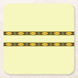 Porta-copo De Papel Quadrado Design Liso Laranja Amarelo
