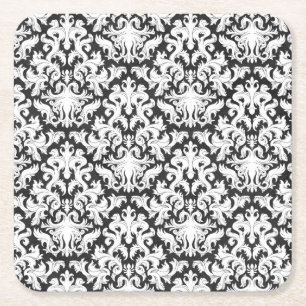 PORTA-COPO DE PAPEL QUADRADO DESIGN PRETO E BRANCO