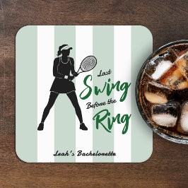 Porta-copo De Papel Quadrado Despedida de Solteira de Tênis Último Balanço Ante