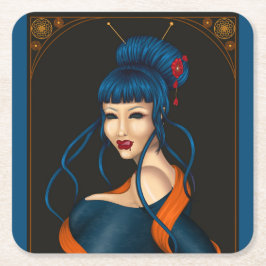 Porta-copo De Papel Quadrado Dessous-de-verre en papier